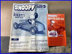 1970 Monogram Mattel Snoopy And His Bugatti Race Car Model Kit No. 6894