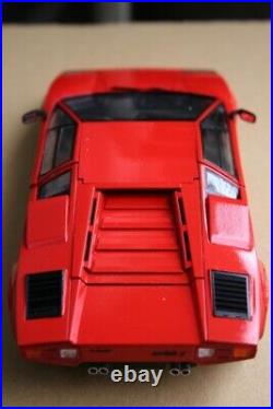 Historic Super Car LAMBORGHINI COUNTACH LP400S Red Assembled Model Kit 124
