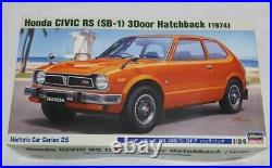 JDM Nostalgic Car 1974 HONDA CIVIC RS (SB-1) 3Door Hatch Back Model Kit 124 NEW