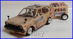 JDM Nostalgic Car SUZUKI ALTO Rusty Milk Delivery Car Assembled Model Kit 124