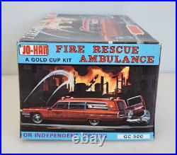 Jo-Han Fire Rescue Ambulance 1/25 Scale Car USA Model Kit GC-500, New Open Box