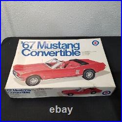 Rare New Vintage Entex 1967 Ford Mustang Convertible 1/16 Model Car Kit 9106