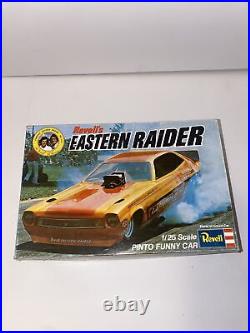 Revell's Eastern Raider Pinto Funny Car model car kit Open As Pictured