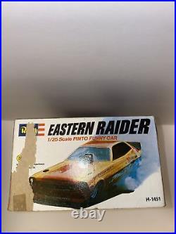 Revell's Eastern Raider Pinto Funny Car model car kit Open As Pictured