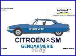 USCP 24K002 1/24 Citroen SM Gendarmerie Scale car model Resin model kit