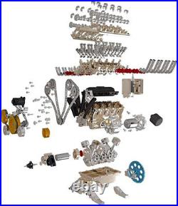 V8 Toy Engine Model Kit Build Your Own V8 Engine Full Metal Assembly Kit