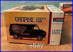 Vintage MONOGRAM Model 1978 VANPIRE Chevy Van Open Box Complete